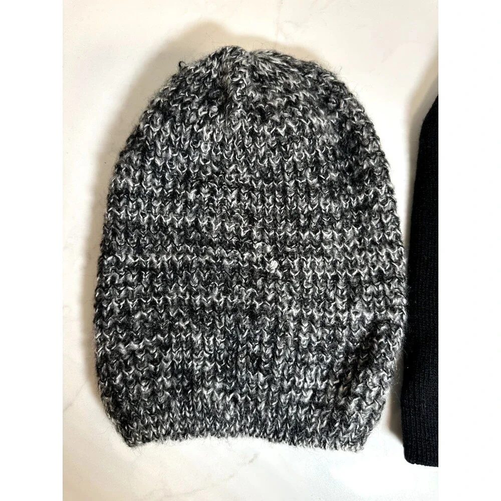 Garage Black and Gray Knit Beanie Duo